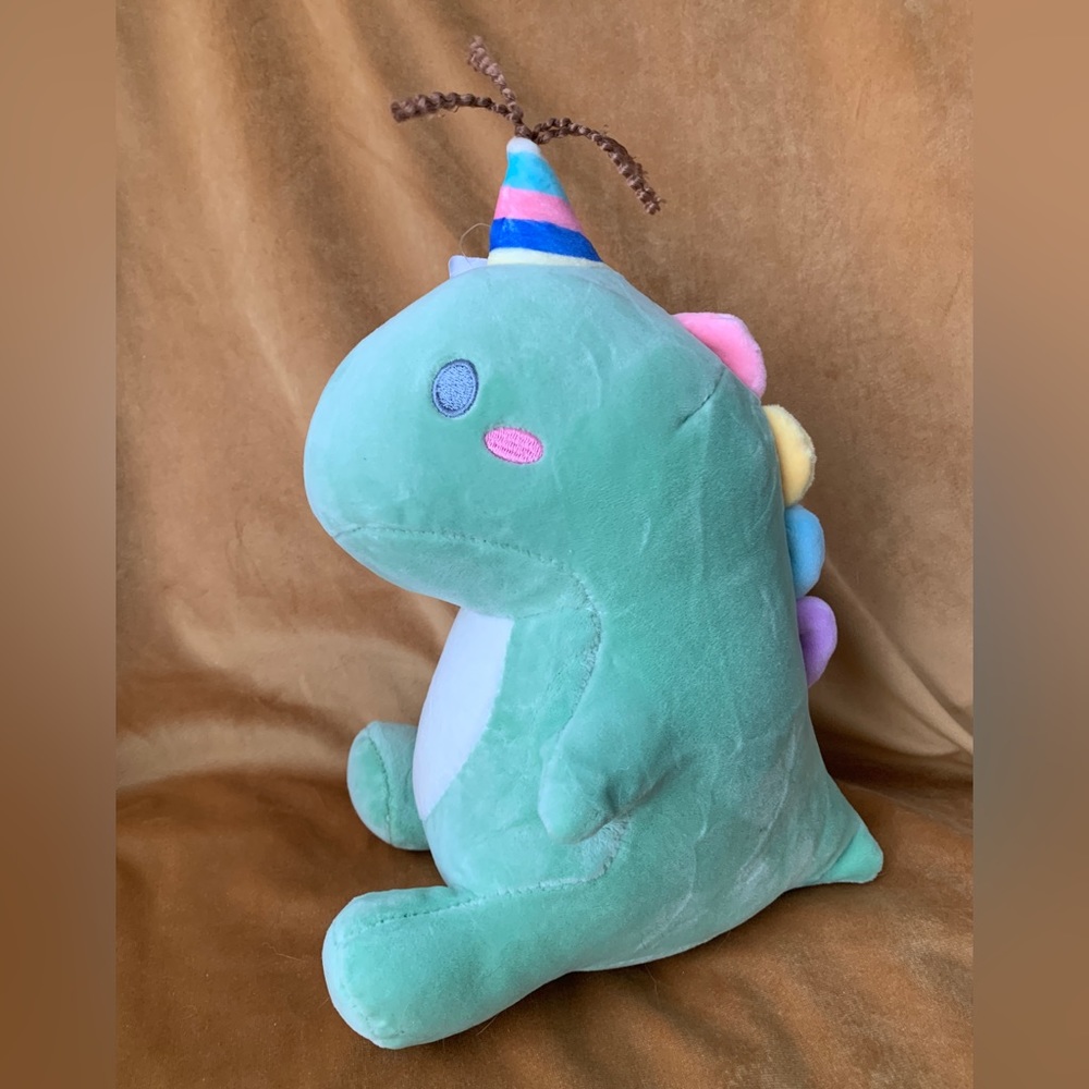 NEW dino plush with party hat